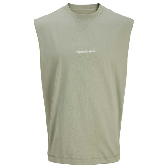 Jack & Jones Ανδρική αμάνικη μπλούζα Norrebro Embroidered Crew Neck Tank Top